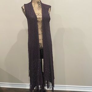 NWT M/L knit sleeveless boho sweater